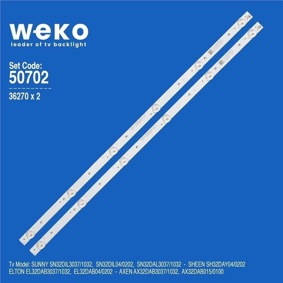 Wkset-5702 36270X2 Skyworth-Fn320e30-0601S-01 A2 Yal13-00630300-39 2 Adet Led Bar