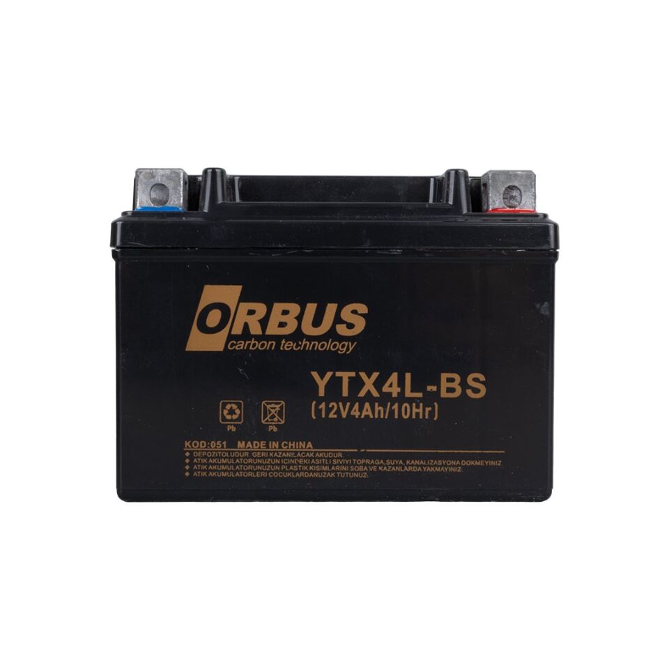 Orbus YTX4L-BS 12V 4A Motosiklet Aküsü (114 X 66 X 88 MM)
