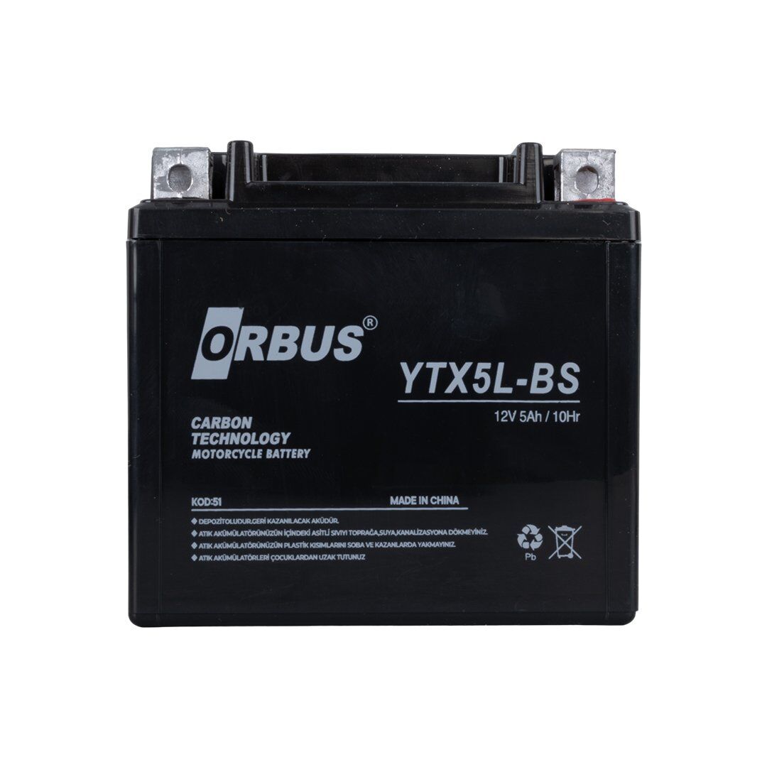 Orbus YTX5L-BS 12V 5A Motosiklet Aküsü (114 X 70 X 106 MM)