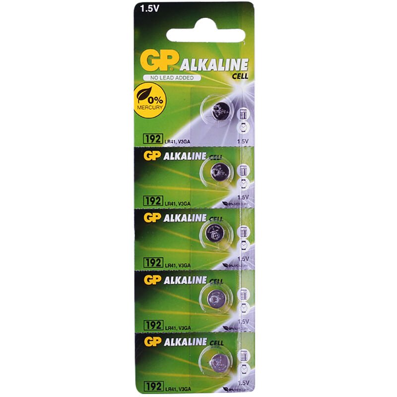 GP 192 1.5 Volt LR41 Alkalin Düğme Pil (5'li Paket)