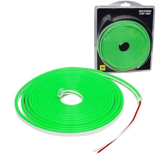 Powermaster 12 Volt 5 Metre Silikonlu Yeşil Neon Şerit Led