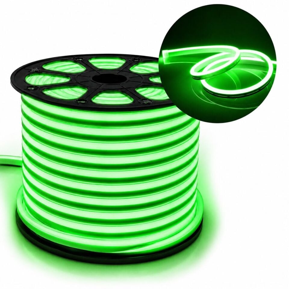 Powermaster PM-5287 12 Volt 100 Metre Yeşil Neon Şerit Led