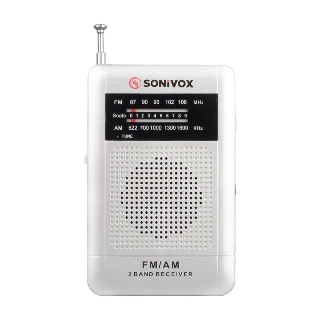 Sonivox VS-R115 Gümüş Renk Analog Fm Radyo