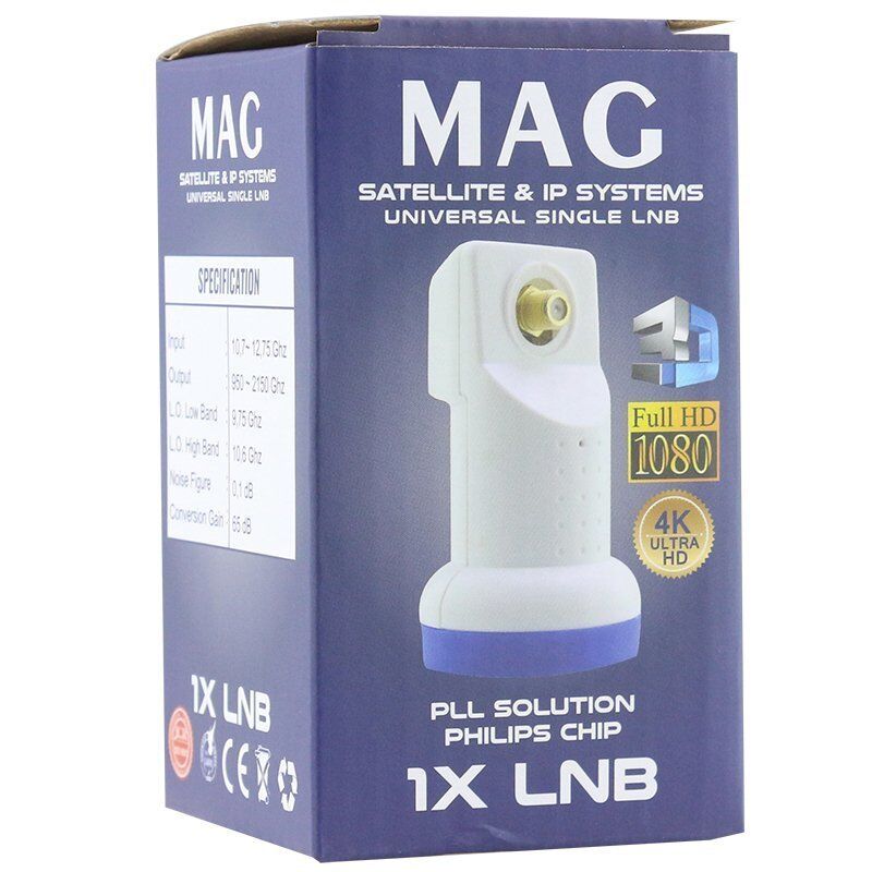 Mag Altın Uçlu 0.1 dB Philips Chip Tekli Lnb