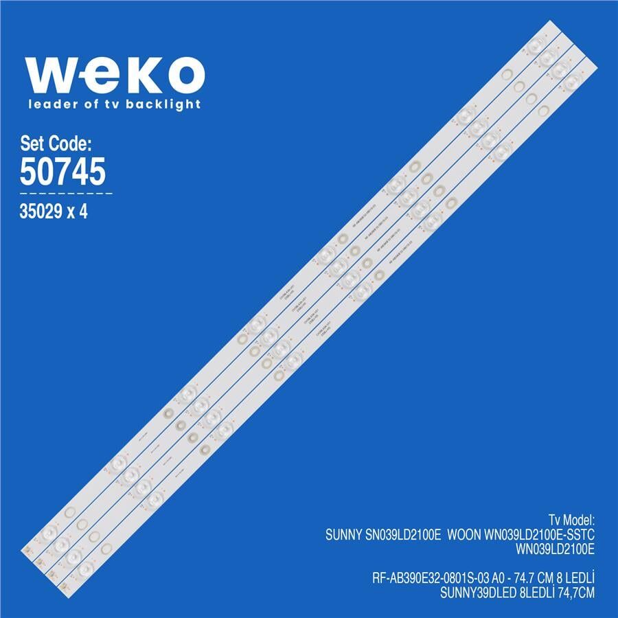 Wkset-5745 35029X4 Rf-Ab390e32-0801S-03 A0  4 Adet Led Bar