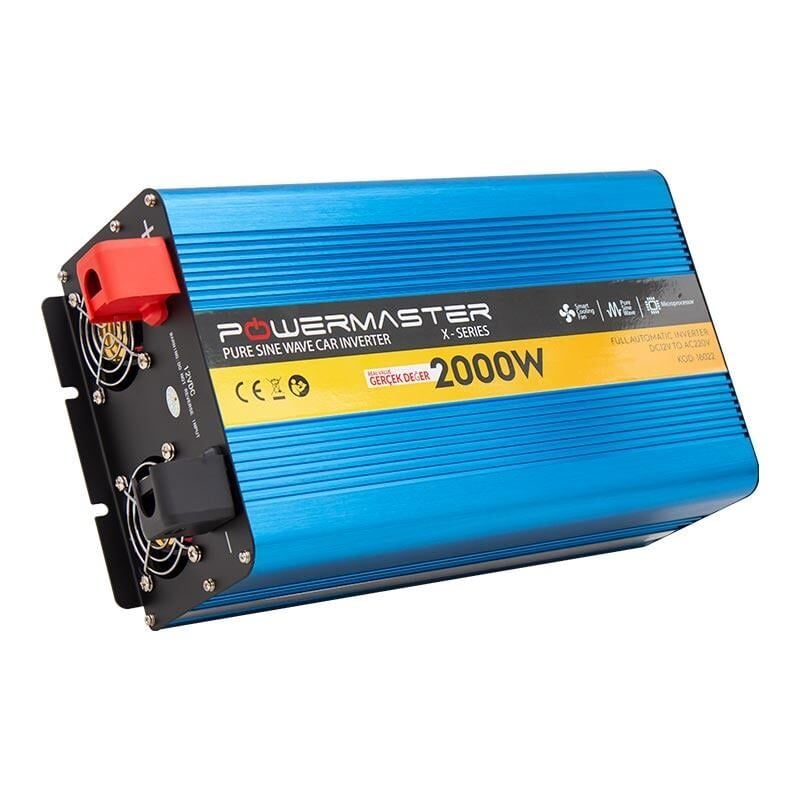 Powermaster 12 Volt 2000 Watt Pure Sinüs Wave İnverter