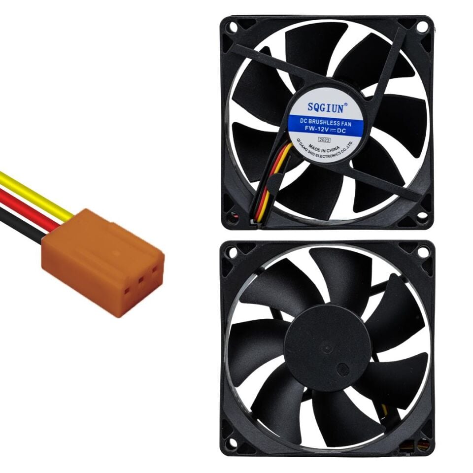 Powermaster IC-216 80X80x25mm 12 Volt 3 Pin Fırçasız DC Fan