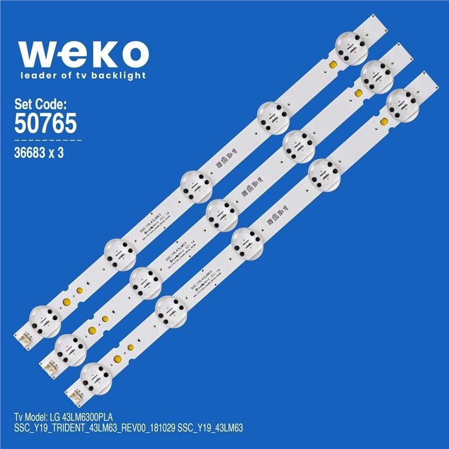 Wkset-5765 36683X3 Ssc_Y19_Trıdent_43Lm63_Rev00_181029 Ssc_Y19_43Lm63 3 Adet Led Bar