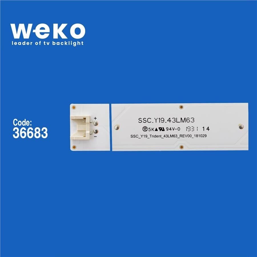 Wkset-5765 36683X3 Ssc_Y19_Trıdent_43Lm63_Rev00_181029 Ssc_Y19_43Lm63 3 Adet Led Bar