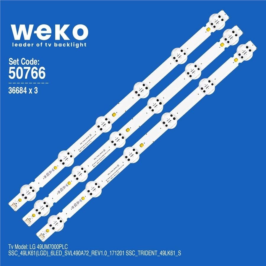 Wkset-5766 36684X3 Ssc_49Lk61(Lgd)_6Led_Svl490a72_Rev1.0_171201 Ssc_Trıdent_49Lk61_S 3 Adet Led Bar