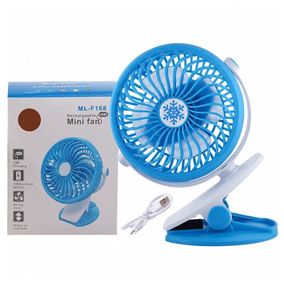 Powermaster ML-F168 Masaüstü Klipsli USB'li Fan Vantilatör
