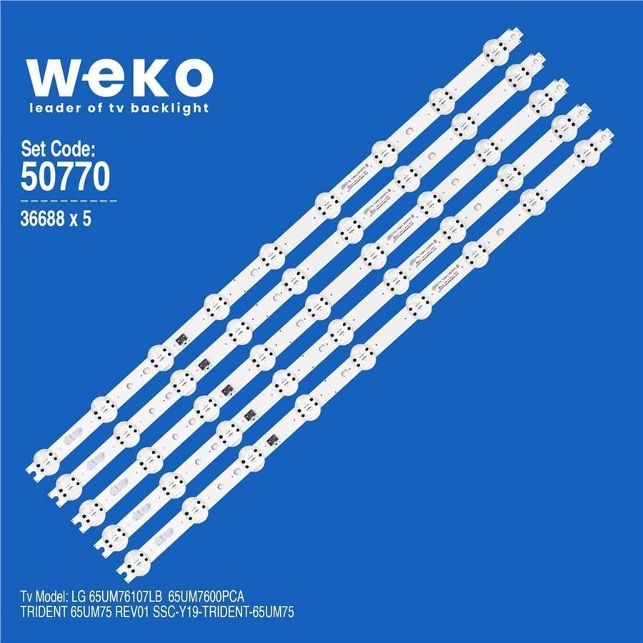 Wkset-5770 36688X5 Trıdent 65Um75 Rev01 Ssc-Y19-Trıdent-65Um75  5 Adet Led Bar