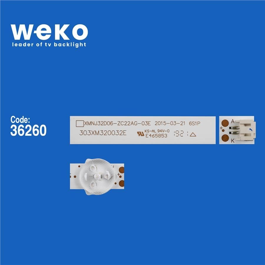 Wkset-5774 36260X2 Xmnj32d06-Zc22ag-03E 303Xm320032e 2 Adet Led Bar (6V6led58,6Cm)