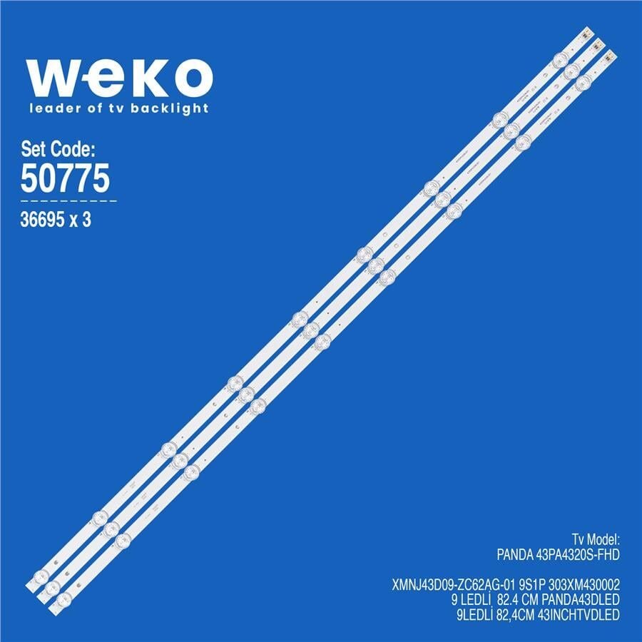 Wkset-5775 36695X3 Xmnj43d09-Zc62ag-01 9S1P 303Xm430002 3 Adet Led Bar