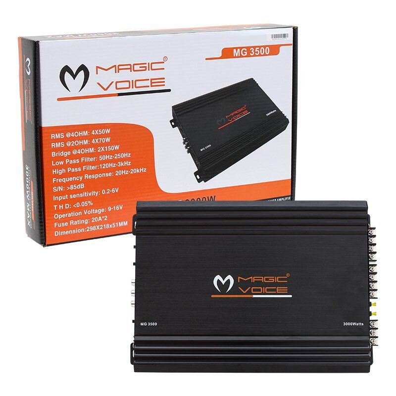 Magicvoice MG-3500 4 Kanal Max 3000 Watt Oto Anfi