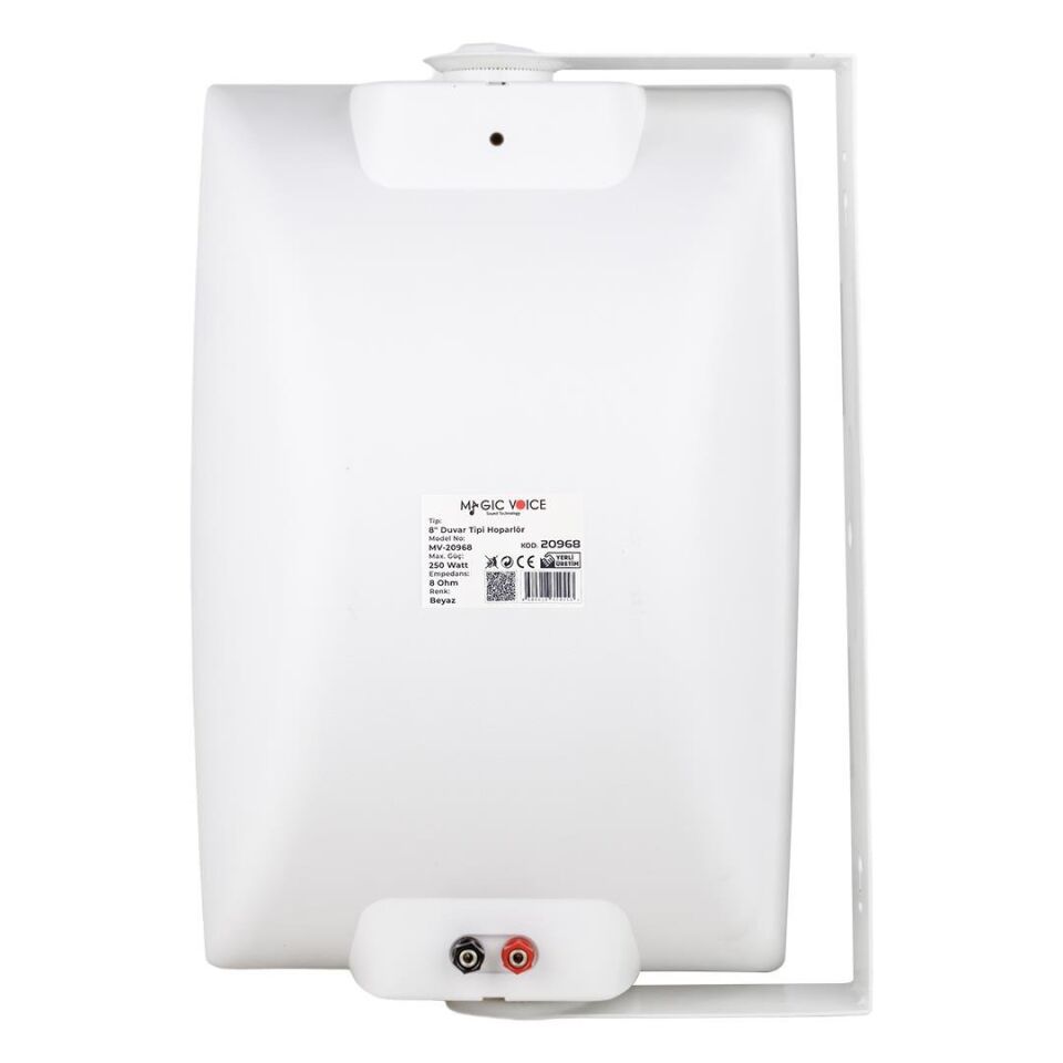 Magicvoice MV-20968 İki Yollu 8'' 20Cm 8 Ohm 250W Trafosuz Beyaz Hoparlör