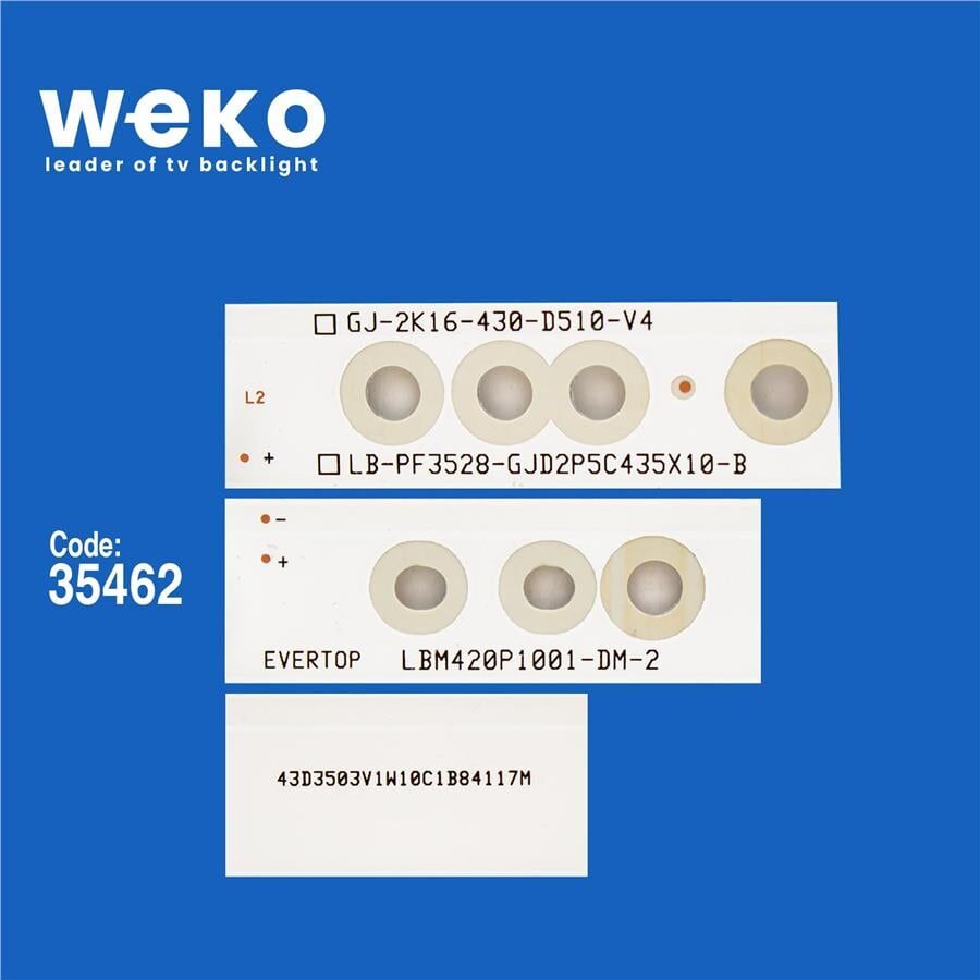 Wkset-5786 35462X5 Gj-2K16-430-D510-V4 - 11800865-A0 5 Adet Led Bar