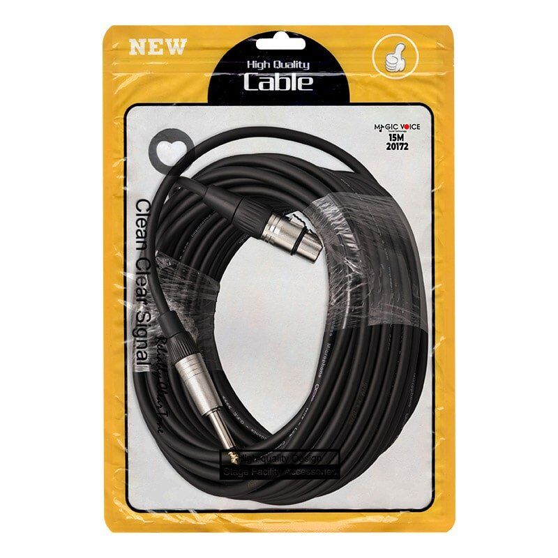 Magicvoice LD379B 6.3 Mm Mono Erkek-Canon Dişi 15 Metre Kablo