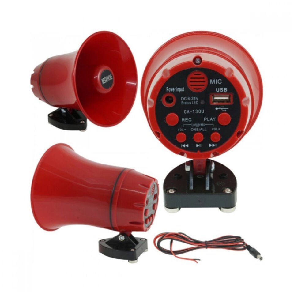 MagicVoice USB ve Kayıt Özellikli 6-24 Volt Horn Hoparlör