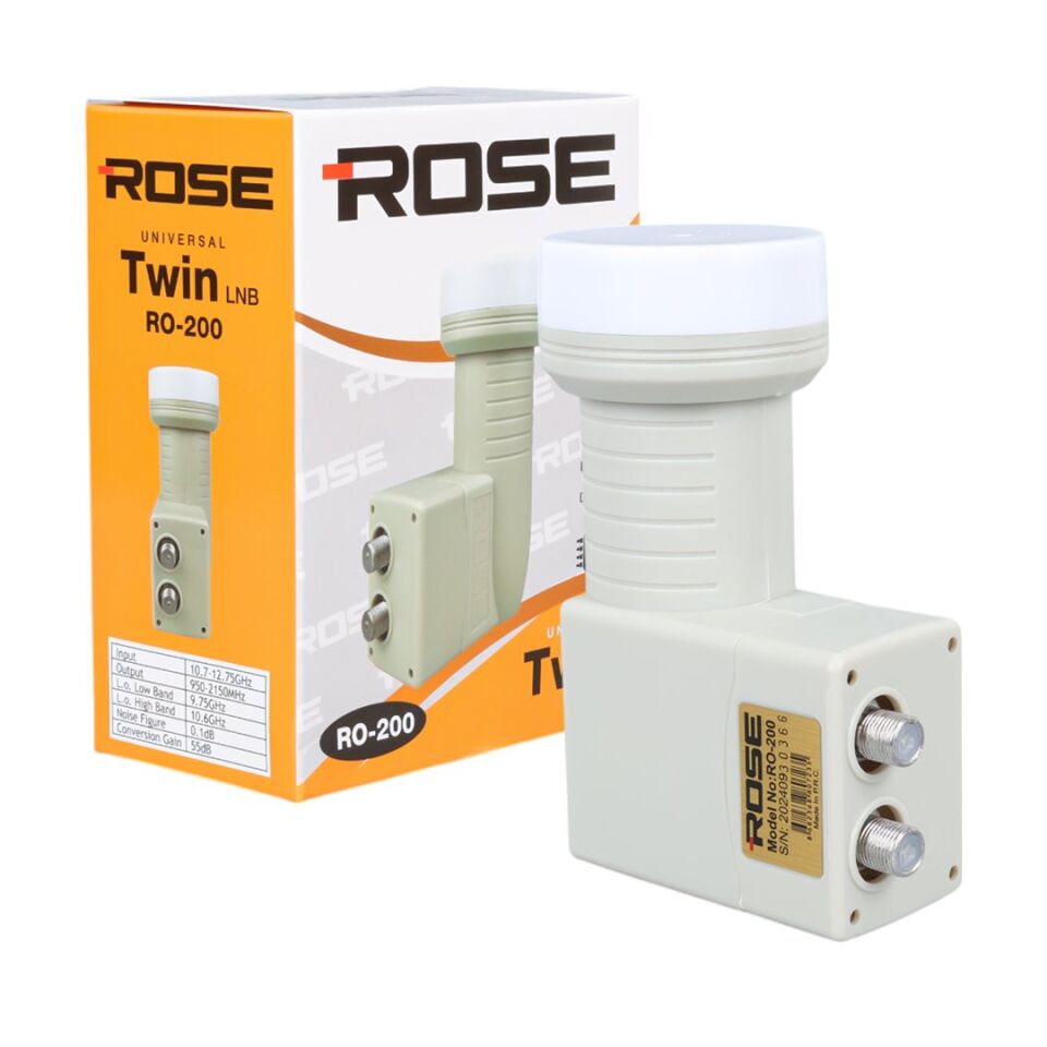 Rose RO-200 0.1db Universal Twin Çiftli Lnb