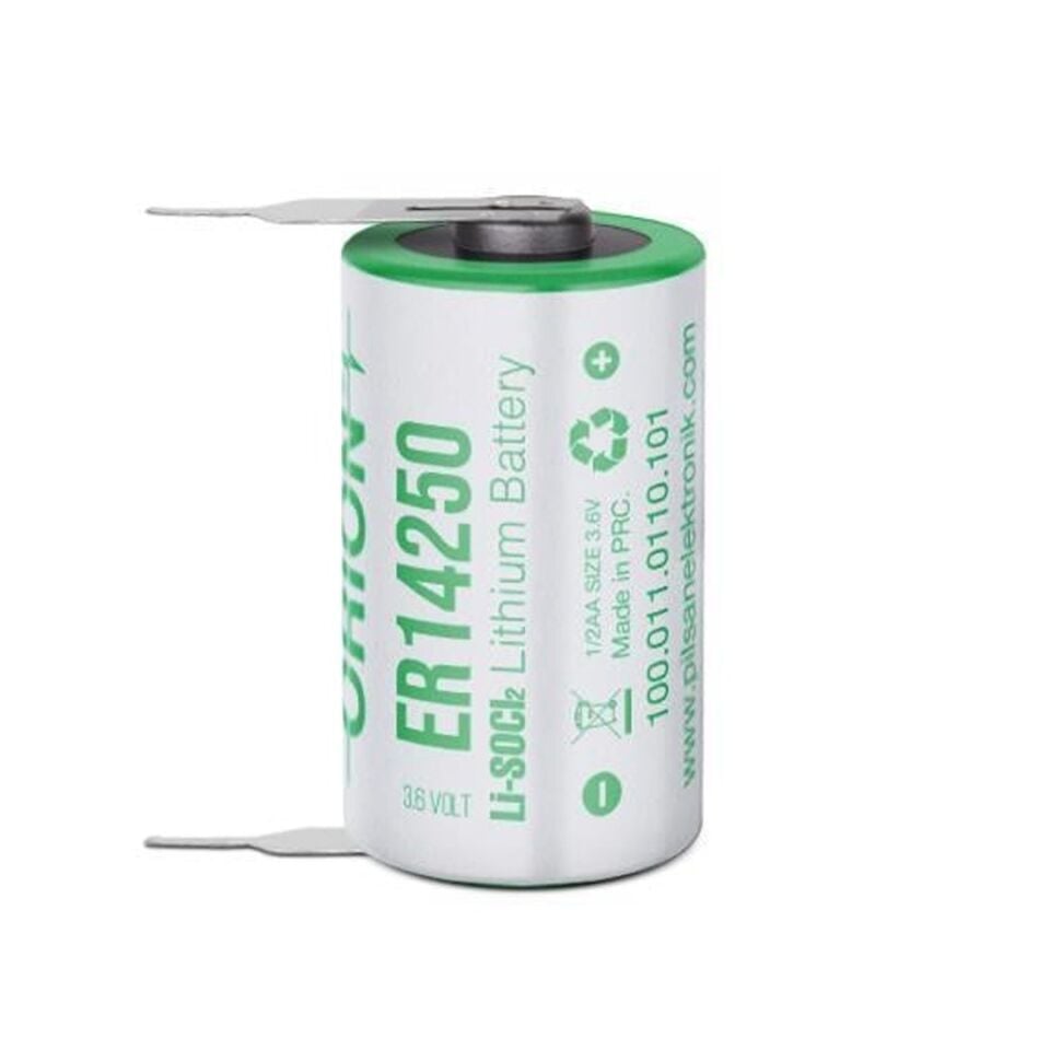 Orion ER14250 H 1/2AA 3.6 Volt 1200mAh Kısa Boy Puntalı Lityum Pil