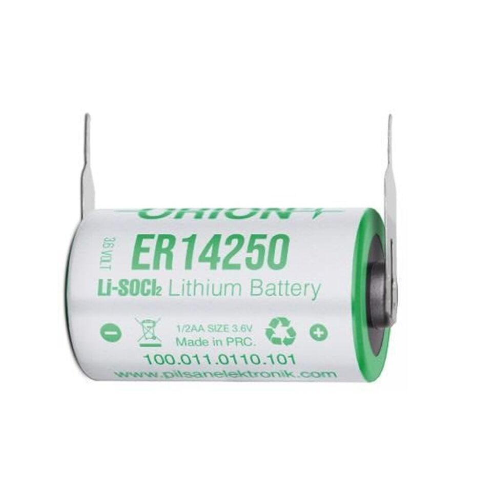 Orion ER14250 H 1/2AA 3.6 Volt 1200mAh Kısa Boy Puntalı Lityum Pil