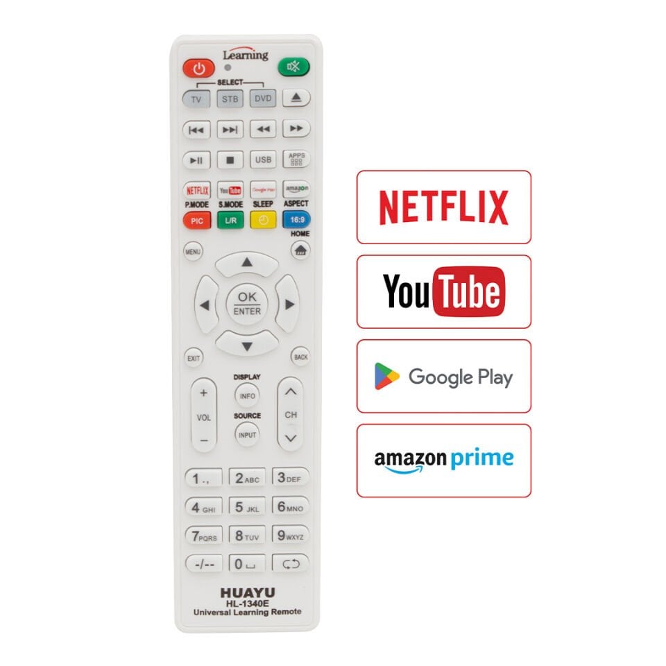 Huayu HL-1340E Tv Lcd Uydu Dvd Öğrenebilen Akıllı Kumanda