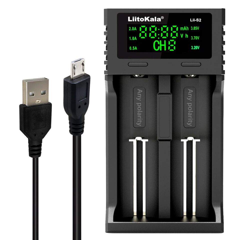 Liitokala LII-S2 Universal 2'li Pil Şarj Cihazı