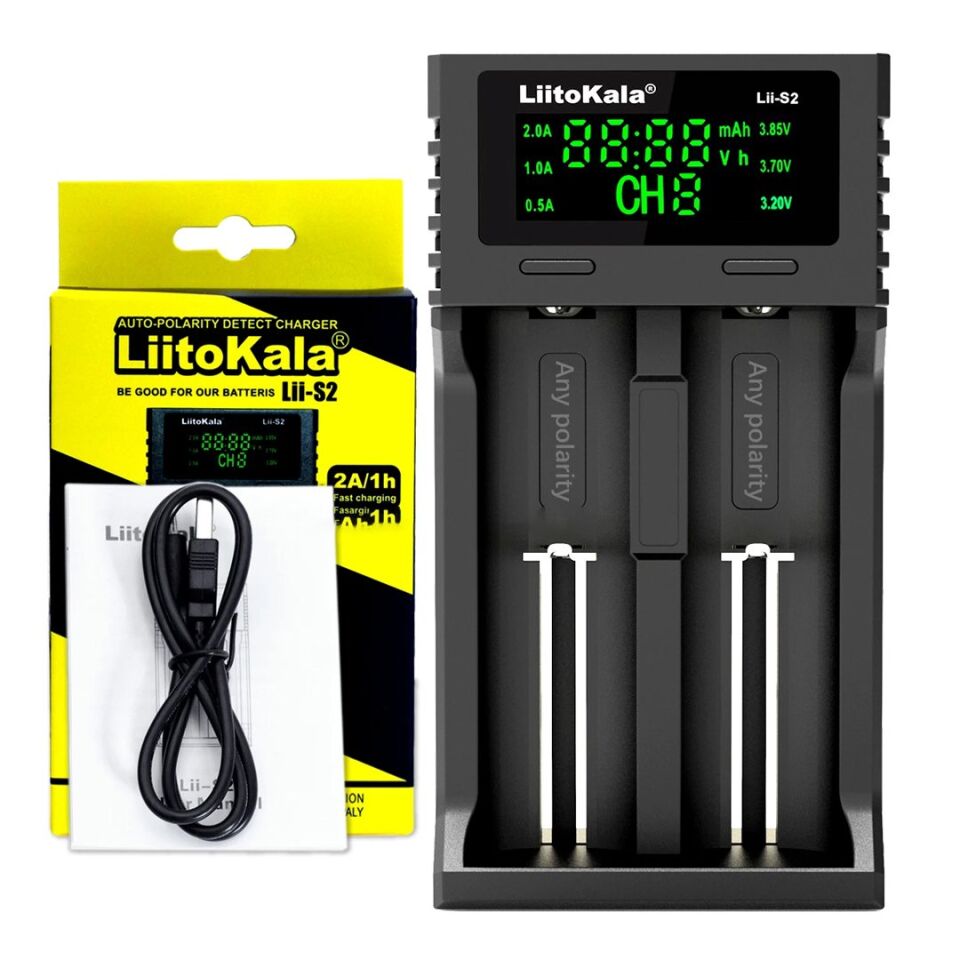 Liitokala LII-S2 Universal 2'li Pil Şarj Cihazı
