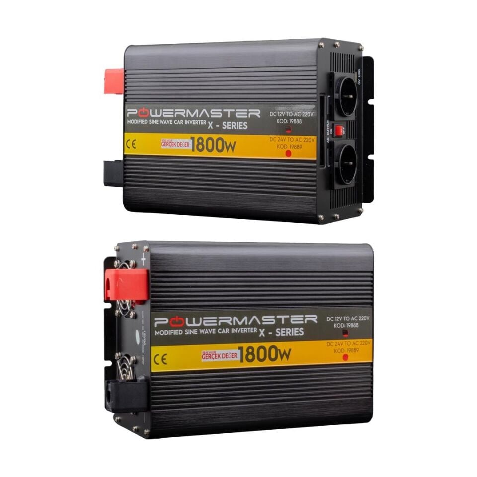 Powermaster 12-220V 12 Volt 1800Watt Modified Sinus İnverter
