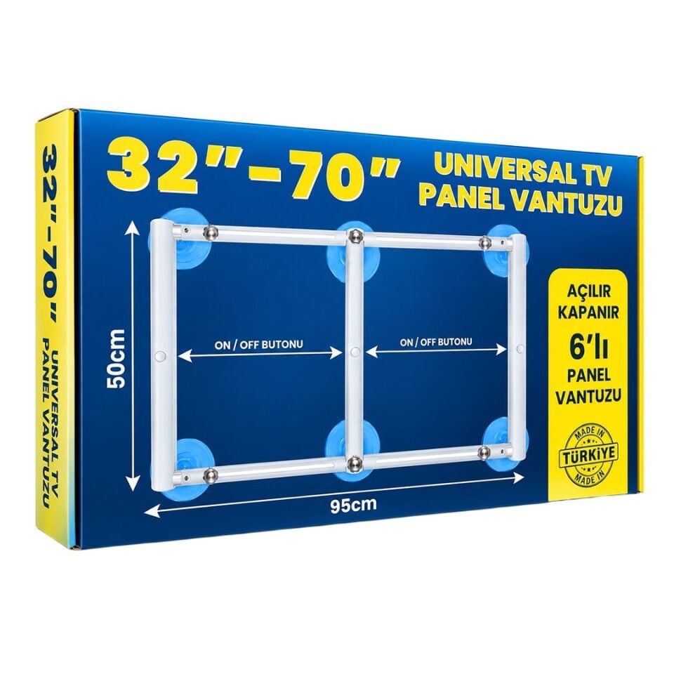 Weko WK-39733 Universal 32'' - 70'' Teleskopik Açılır Kapanır 6 Vantuzlu TV LED Ekran Panel Taşıyıcı