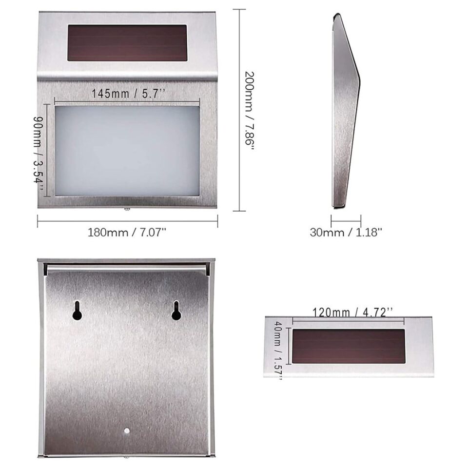 Powermaster PM-24003 Güneş Enerjili Led Işıklı Kapı Numarası