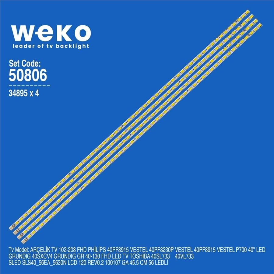 Wkset-5806 34895X4 Sled Sls40_56Ea_5630N Lcd 120 Rev0.2 Ga 4 Adet Led Bar (56Led)