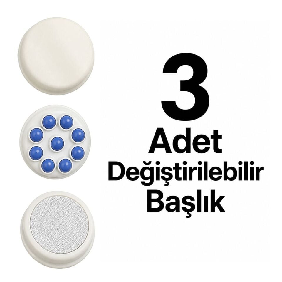 Powermaster PM-24617 Güç Ayarlı Üç Başlıklı Masaj Aleti