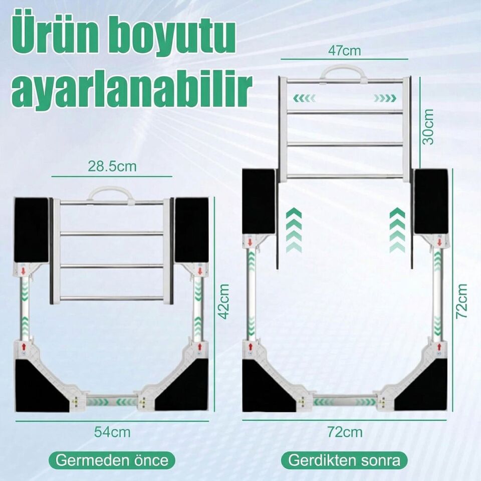 Çamaşır Makinesi Ve Kurutucu İstifleme Seti Askılıklı