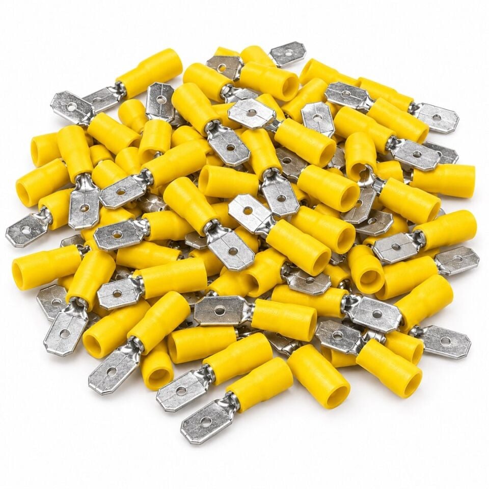 Powermaster PM-39081 4-6Mm2 Kesit 24X7x6mm Soket Sarı İzoleli Kablo Pabucu