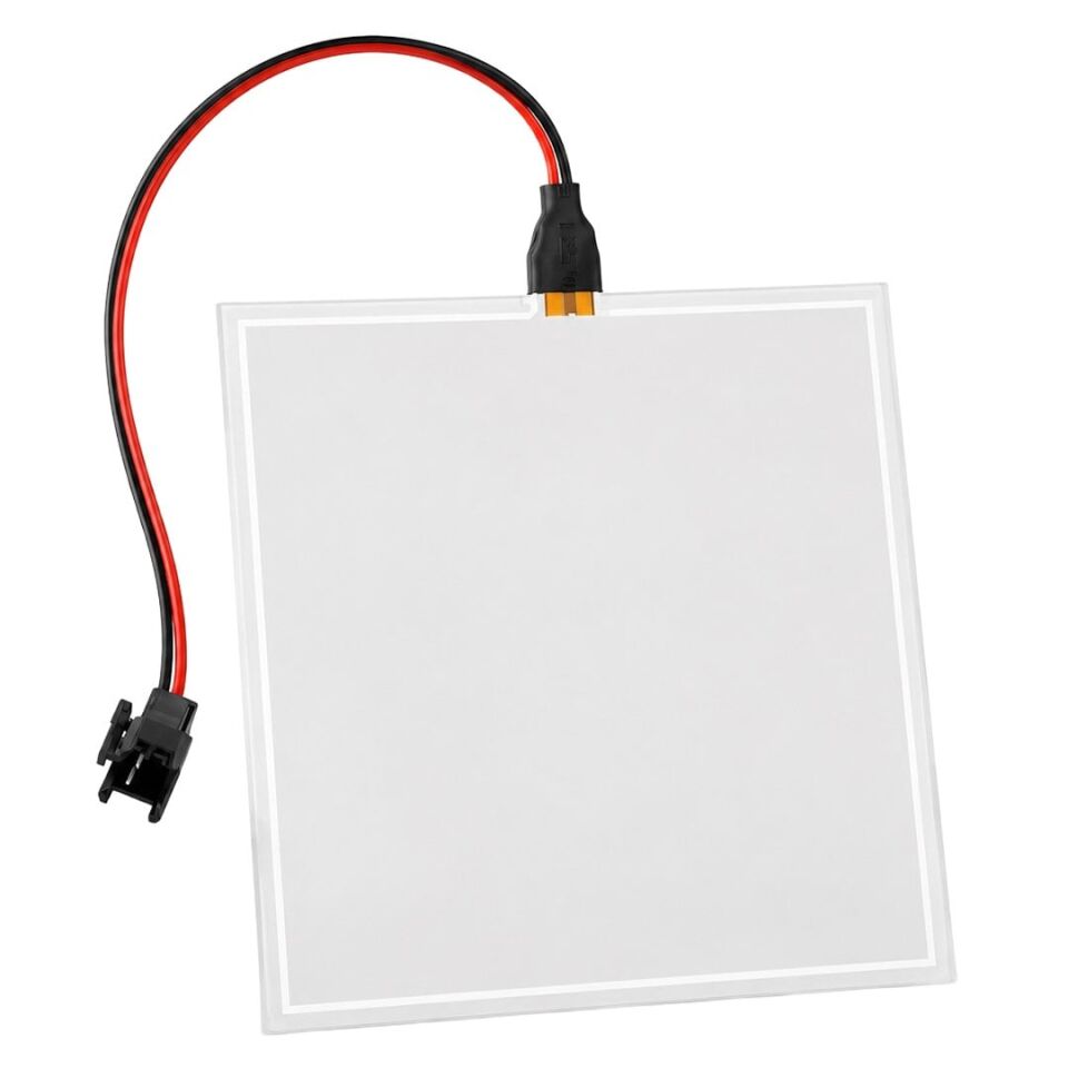 Powermaster PM-37728 100X100mm Elektrominesans (EL) 3V Led Panel Kırmızı Aydınlatmalı Esnek Yapı