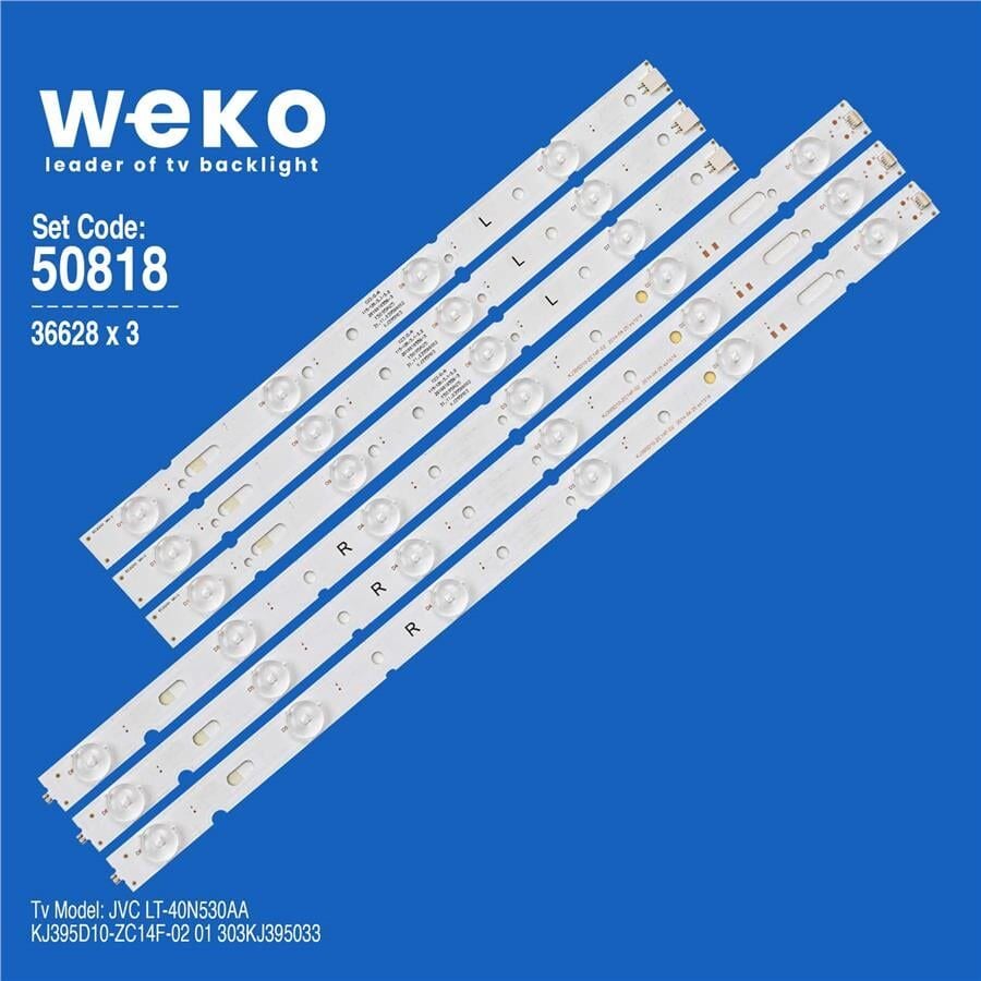 Wkset-5818 36628X3 Kj395d10-Zc14f-02 01 303Kj395033 3 Adet Led Bar (Bölünmüş Set) 6 Adet