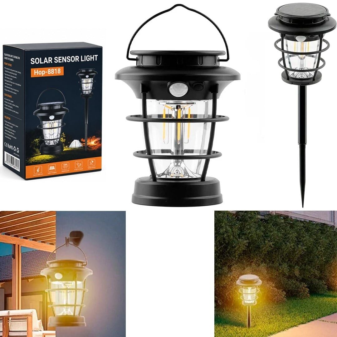Powermaster HOP-8818 Sensörlü Şarjlı Solar Panelli Lamba