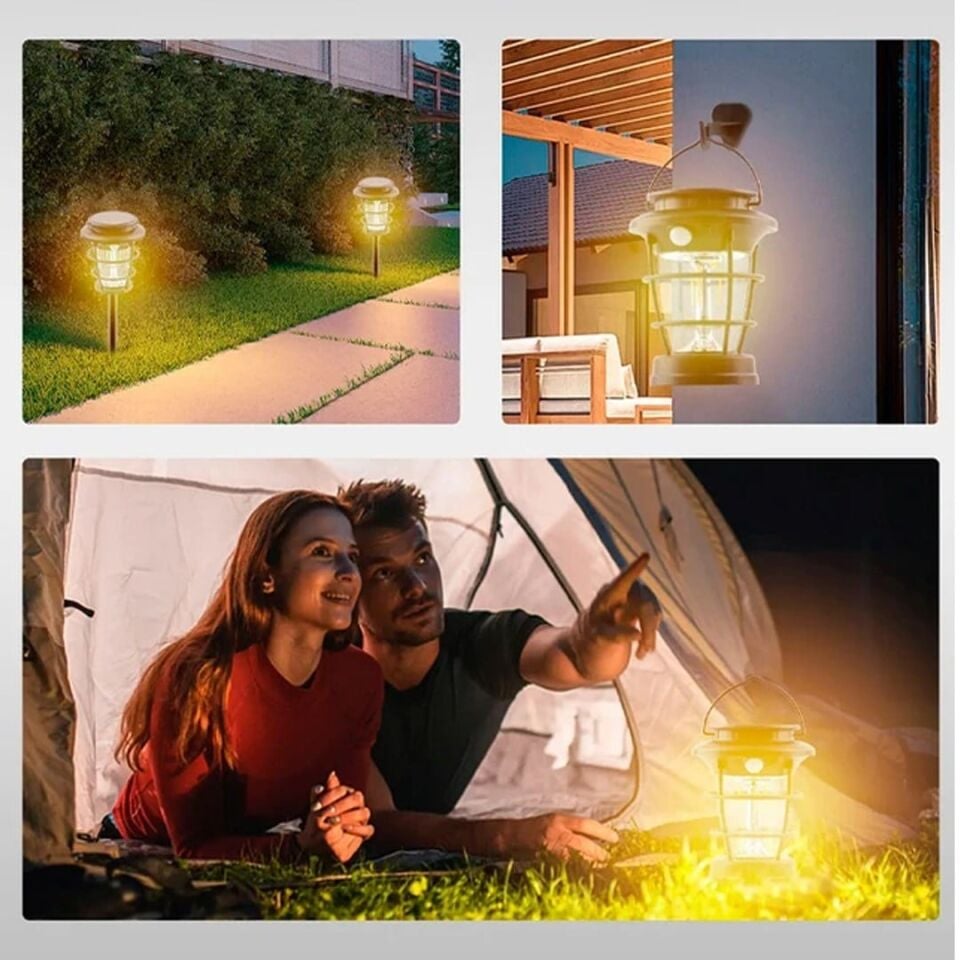 Powermaster HOP-8818 Sensörlü Şarjlı Solar Panelli Lamba