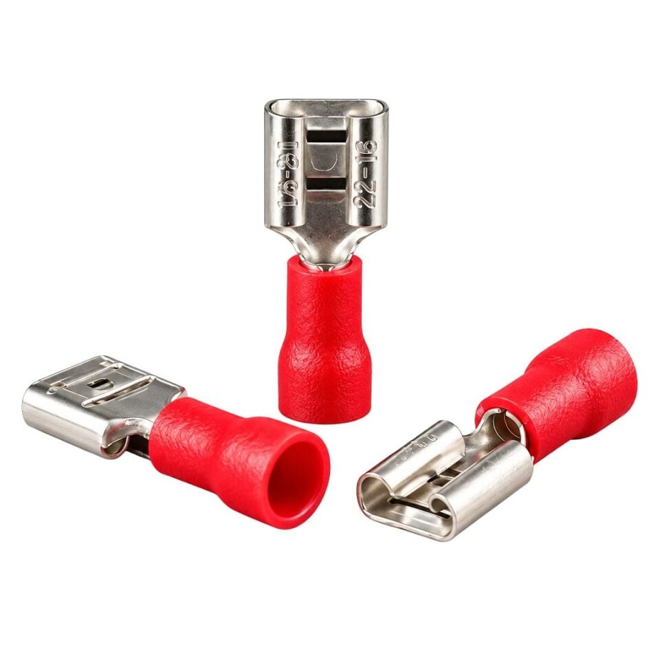 Powermaster PM-39067 0,5-1,5Mm2 Kesit 20X7x5mm Soket Kırmızı İzoleli Kablo Pabucu