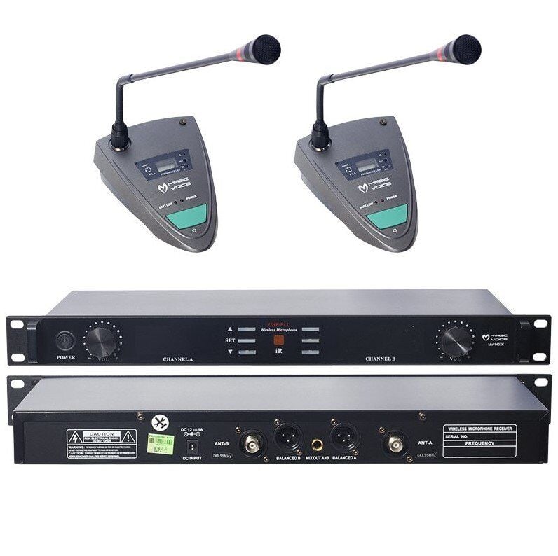 Magicvoice MV-1402K Uhf 2 Kablosuz Kürsü Mikrofonu