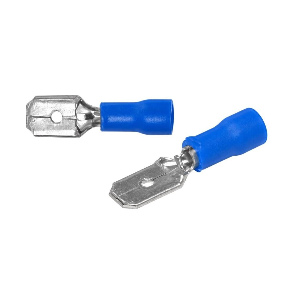 Powermaster PM-39061 1,5-2,5Mm2 Kesit 22X6x6mm Soket Mavi İzoleli Kablo Pabucu