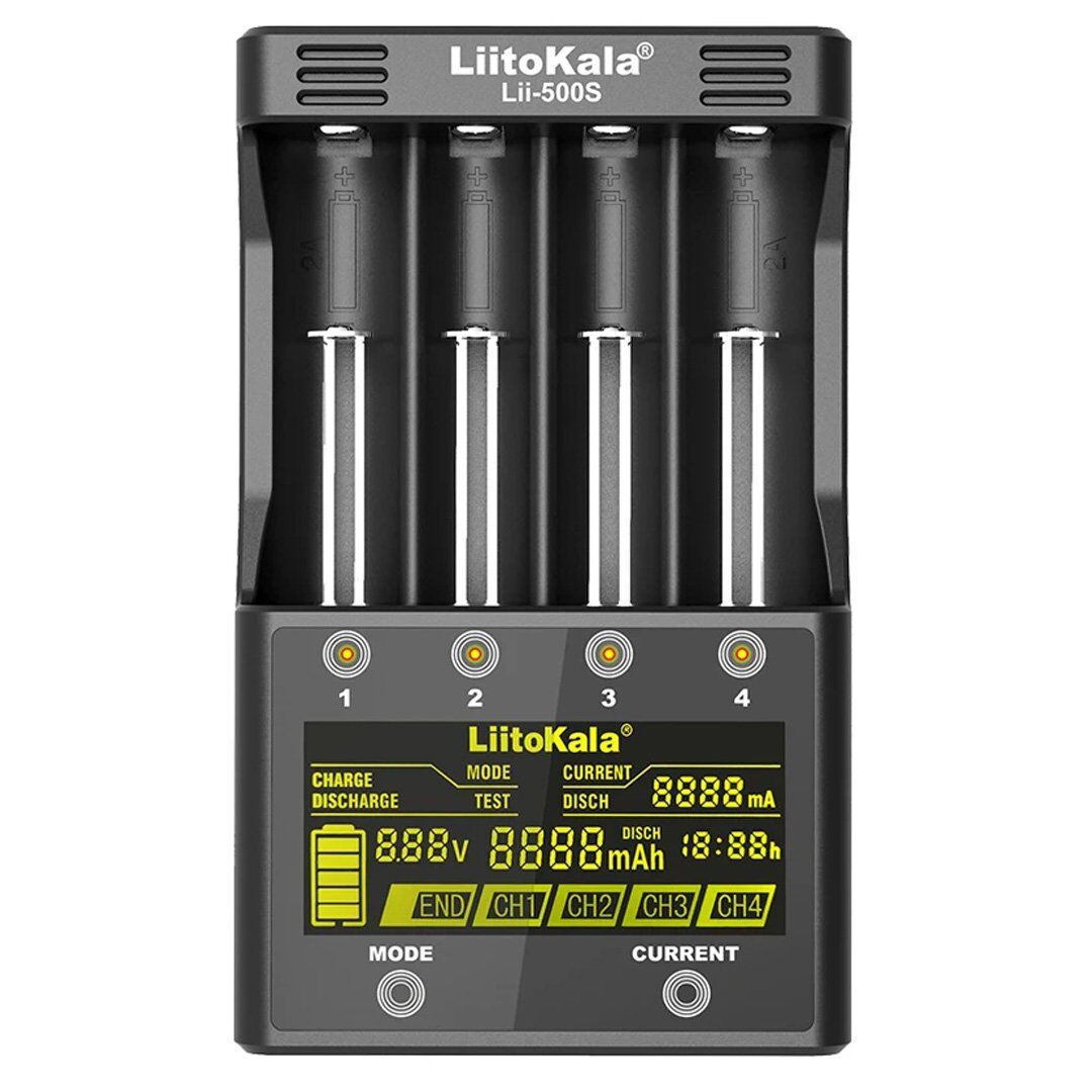 Liitokala LII-500S Universal 4'lü Pil Şarj Cihazı