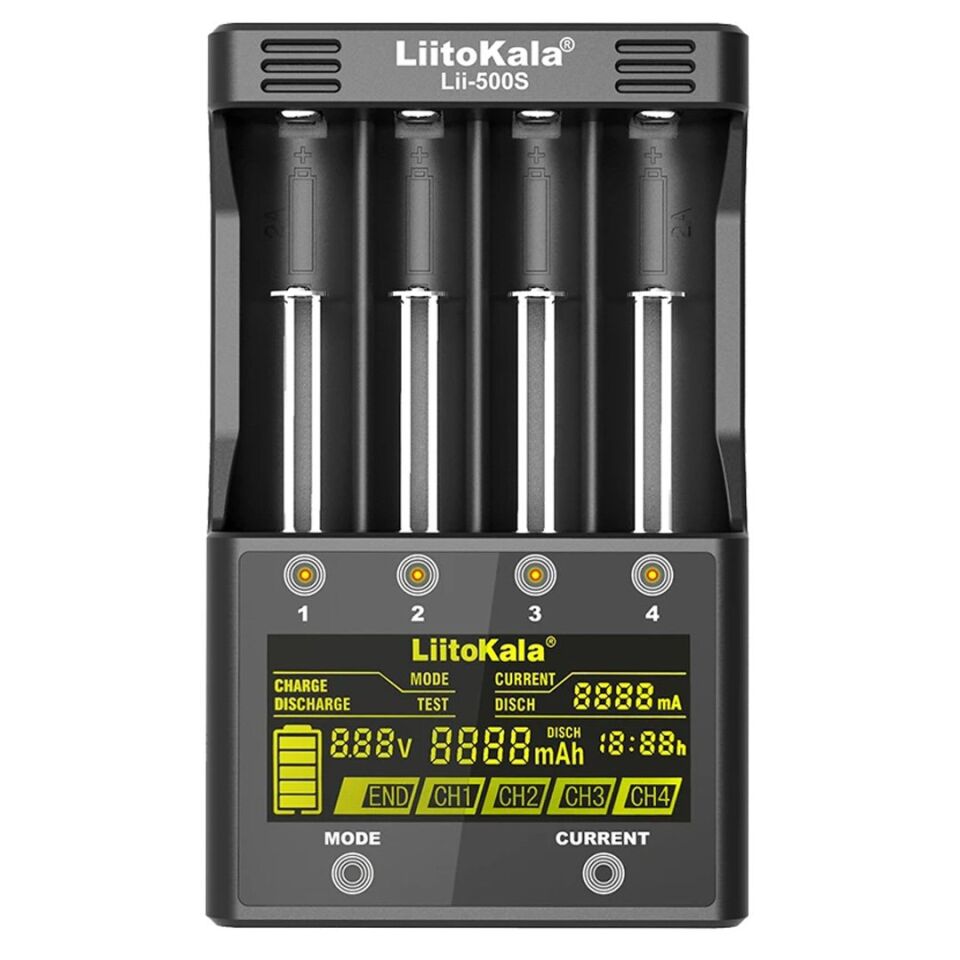 Liitokala LII-500S Universal 4'lü Pil Şarj Cihazı