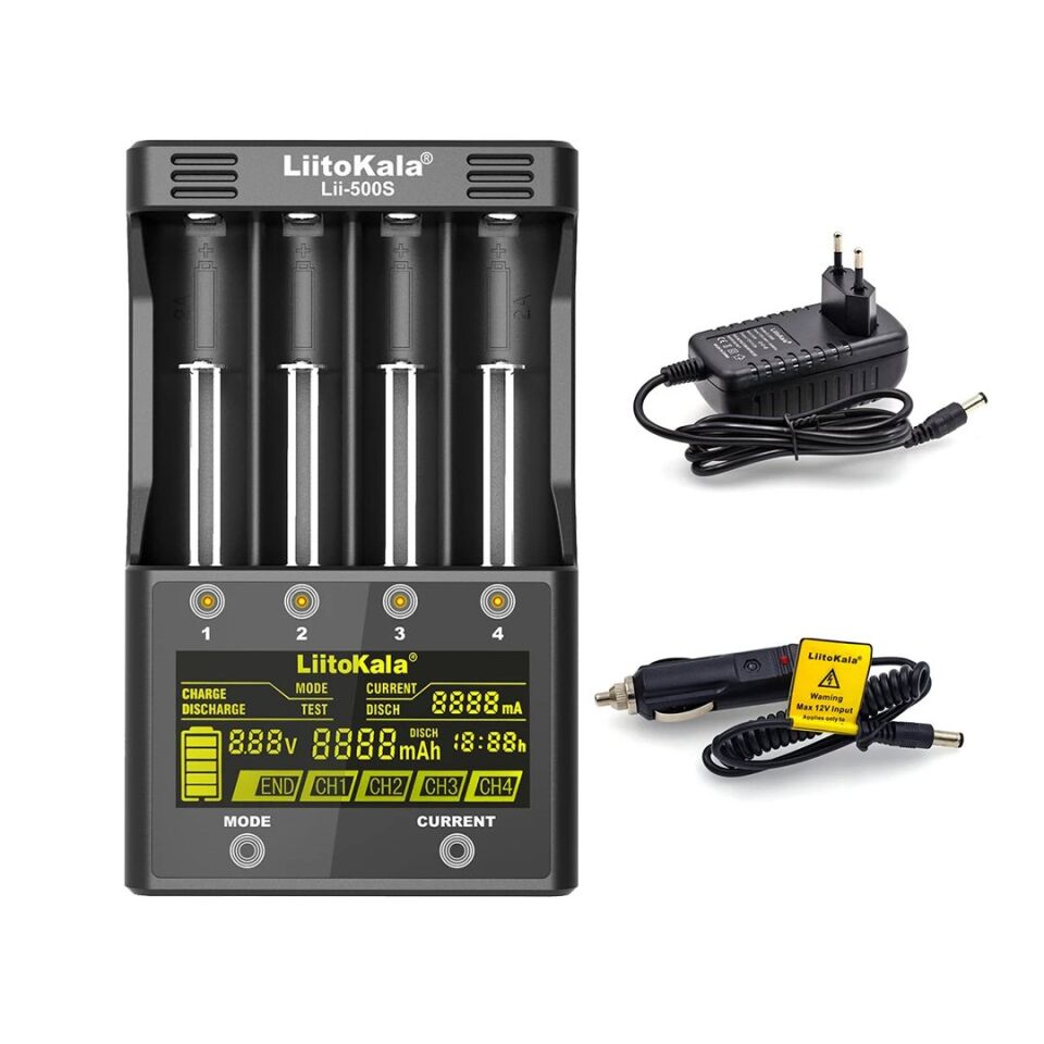Liitokala LII-500S Universal 4'lü Pil Şarj Cihazı