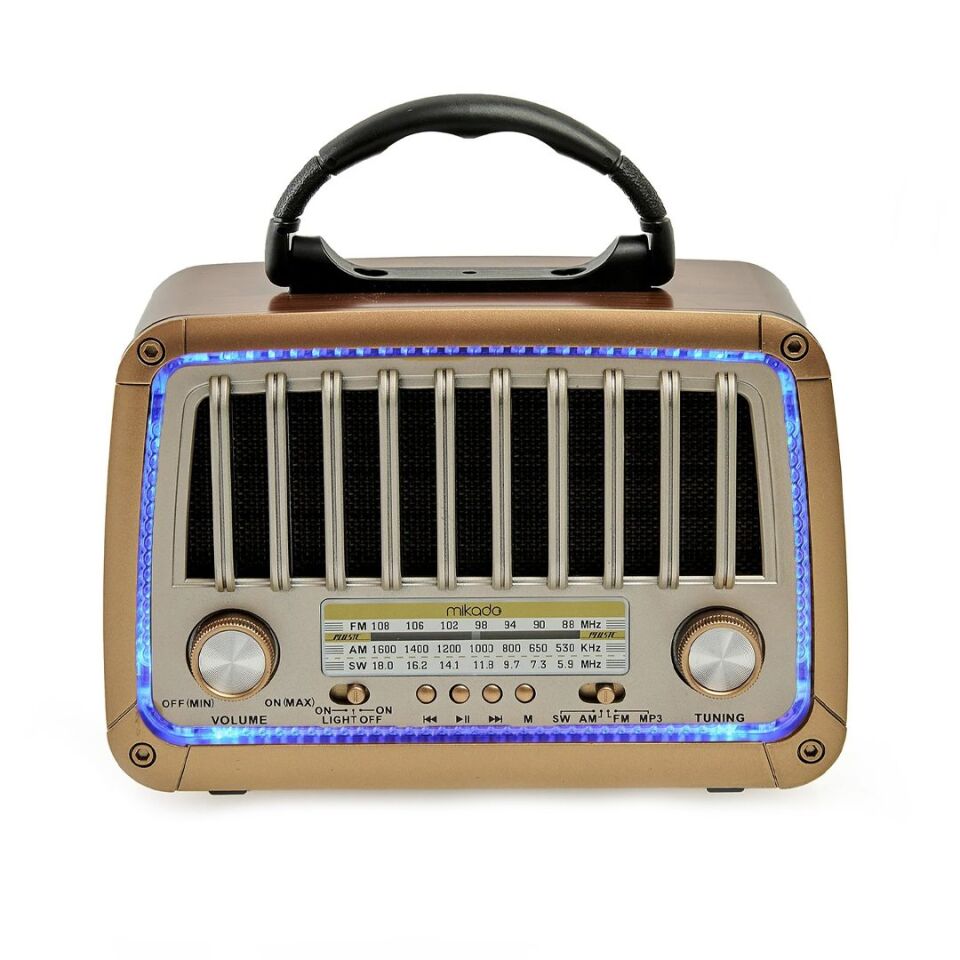 Mikado MDR-327 Ahşap Bluetooth Destekli Nostaljik Radyo