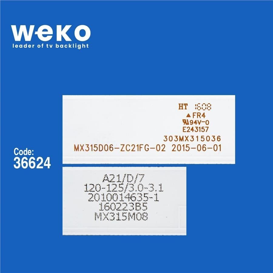 Wkset-5828 36624X3 Mx315d06-Zc21fg--02 303Mx315036 3 Adet Led Bar