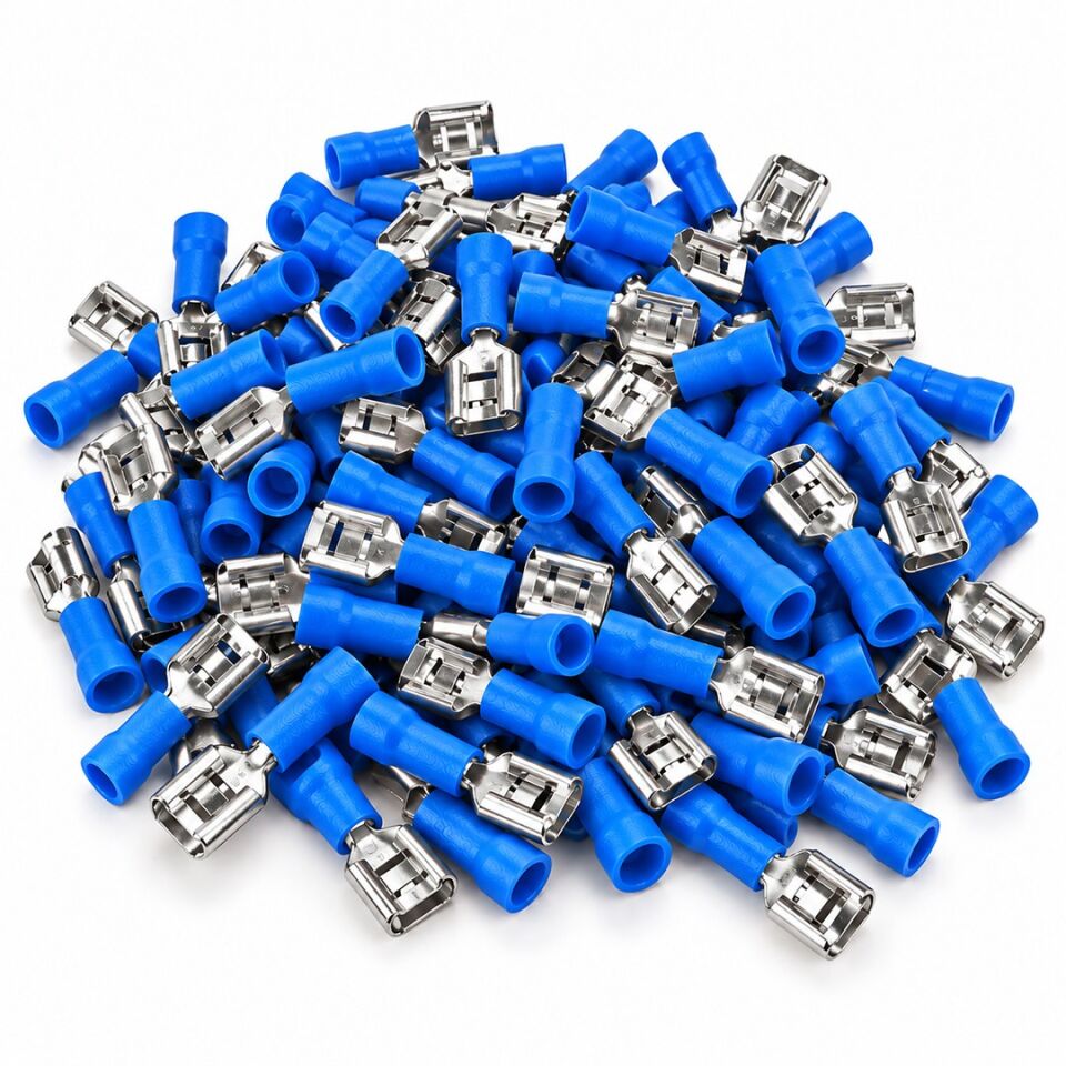 Powermaster PM-39057 1,5-2,5Mm2 Kesit 20X7x5mm Soket Mavi İzoleli Kablo Pabucu
