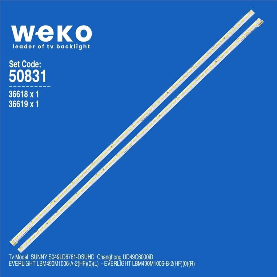 Wkset-5831 36618X1 36619X1 Everlıght Lbm490m1006-A-B 2 Adet Led Bar (60Led)